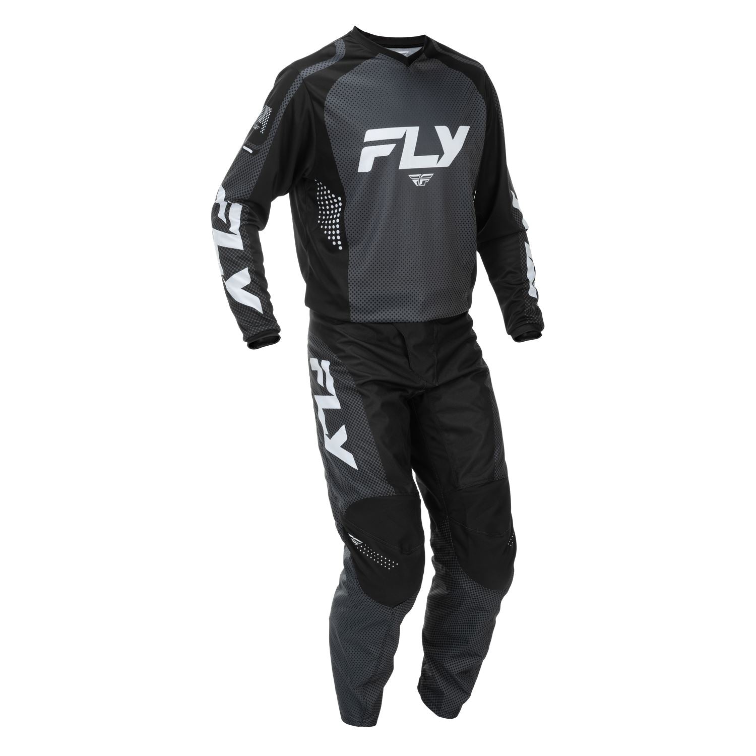 Fly Racing 2026 Motocross Combo Kit F-16 Black White